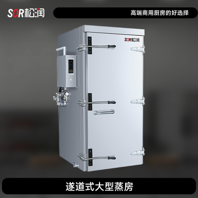 SOR松润 商用蒸柜 酒店饭店学校医院食堂用TM1701DF遂道式大型蒸房36盘