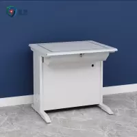 盾将翻转电脑桌 翻转式多媒体教学培训电脑桌钢制办公学习桌 T型单人 DJ-LFF-FZZ101