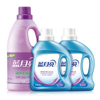 蓝月亮深层洁净护理洗衣液绿色柔顺剂薰衣草香三件套80001073