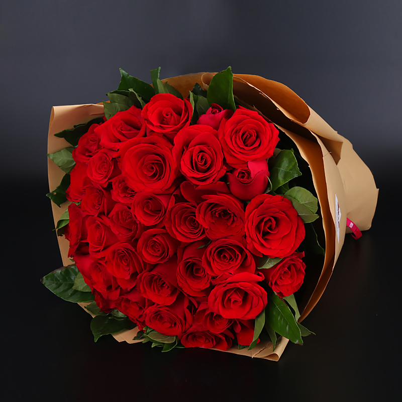 春舞枝 33朵红玫瑰花束全国同城送花北京上海杭州表白鲜花速递