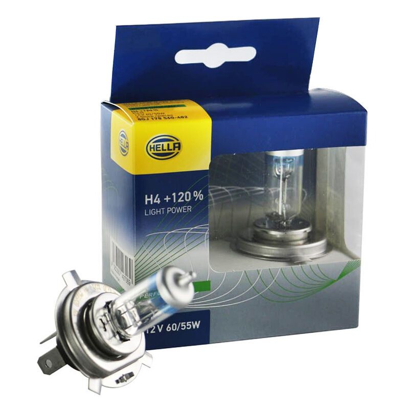 海拉（HELLA）进口汽车车灯 增亮120% H4升级型 远近光一体灯泡