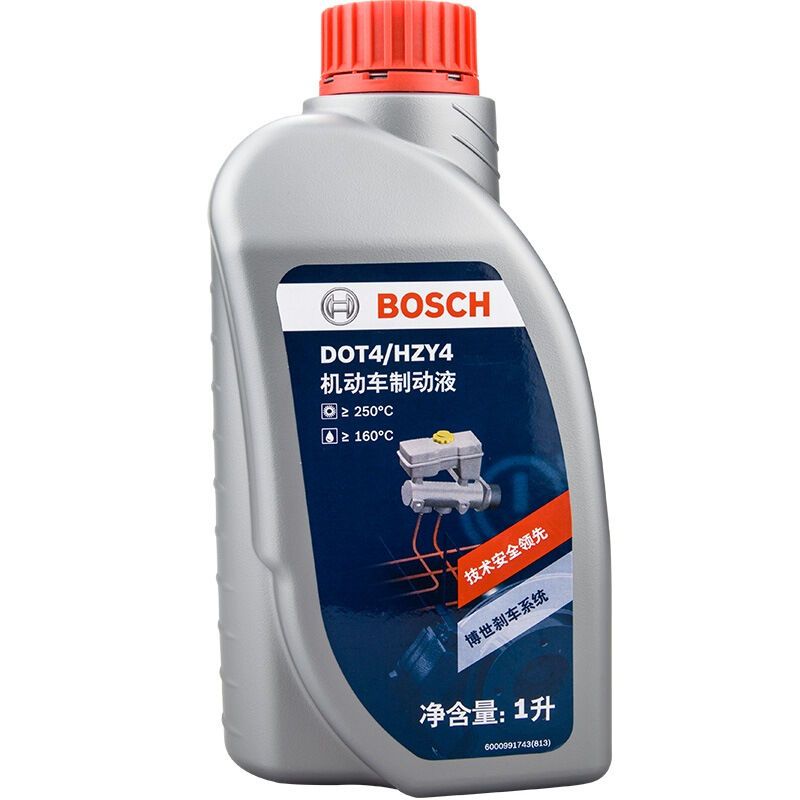 博世(BOSCH) DOT4 汽车刹车油 制动液 1L塑料桶装 通用标准