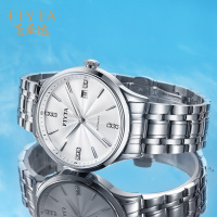 飞亚达(FIYTA)手表 芯动系列防水自动机械表休闲精钢带男情侣表 男表GA520003.WWW
