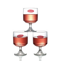 进口215cc 钢化玻璃红酒杯 高脚杯 葡萄酒杯 玻璃杯 水杯 3个装