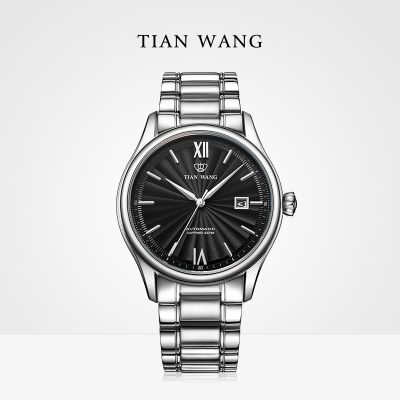 天王(TIANWANG)正品防水机械表 男士钢带手表休闲商务5909