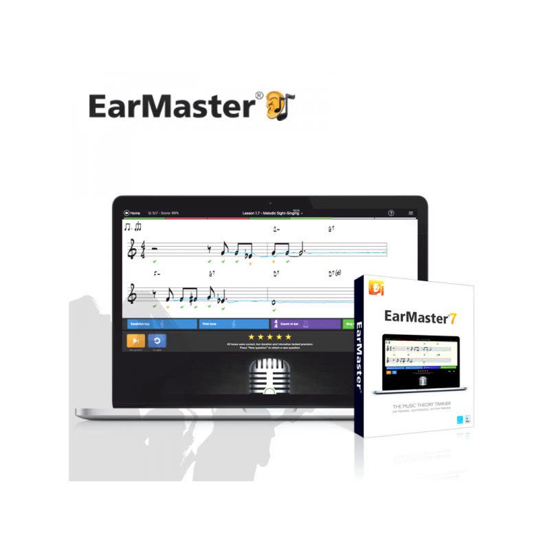 练耳大师软件Earmaster Pro7中文专业版1用户 MAC版注册码序列号终身使用 视唱练耳多媒体音乐教育软件图片