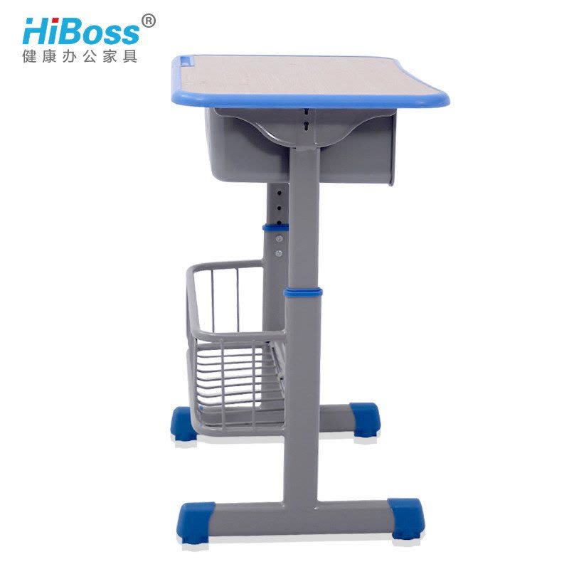 【HiBoss】单人学生儿童学校辅导班课桌椅加厚升降课桌椅图片