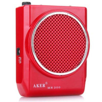 爱课(aker)mr200扩音机 fm收音录音便携腰挂喊话器小蜜蜂扩音器(红色)