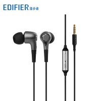 漫步者(EDIFIER) H230P手机耳机入耳式重低音线控通用音乐耳塞带麦 黑色