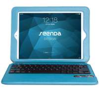 SEENDA苹果ipad air键盘皮套ipad5保护套键盘无线蓝牙超薄带休眠蓝牙键盘保护套(蓝色)