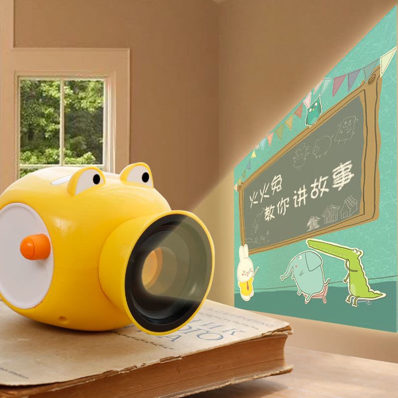 阿李罗火火兔有声绘本投影故事机P3-8G 儿童智能蓝牙早教机 婴幼儿童早教益智玩具 黄色图片