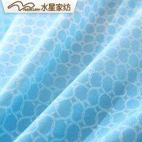 水星家纺(MERCURY) 全棉斜纹印花四件套200×230cm蓝语迷情/克莱特 英伦风格1.5/1.8m床 床上用品
