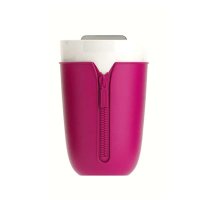 艾可思 时尚带盖维纳陶瓷杯 拉链式设计防烫暖手硅胶套 大气马克杯奶茶杯 310ml