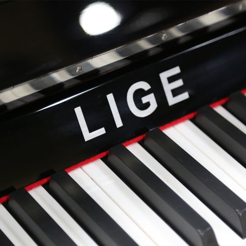 里歌LIGE黑色亮光弯腿立式钢琴LG-122图片