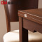 曲美家居（QM） 简约现代木质餐厅家具套装 家庭用折叠旋转餐桌+餐椅
