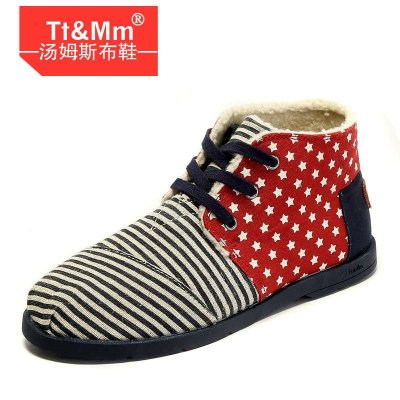 汤姆斯Tt&Mm 2013冬季新款加绒高帮休闲鞋 保暖女棉鞋