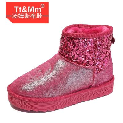 汤姆斯Tt&Mm 2013新款韩版女防滑女靴时尚潮流亮片雪地靴