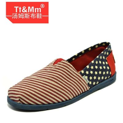 汤姆斯Tt&Mm 2013新款条纹舒适休闲鞋时尚帆布鞋