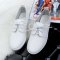 格瑞迪欧(Girdio) 2017新品女鞋系带透气休闲鞋平底防滑耐磨个性小白鞋F083