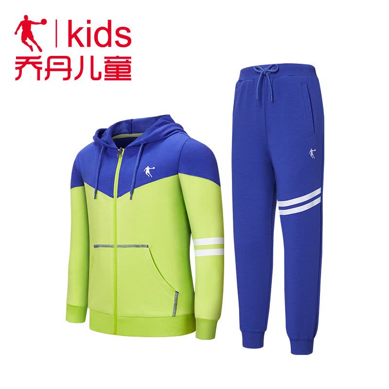 乔丹童装儿童运动套装男童新款小学生长袖休闲服2件套装XWW3572501图片