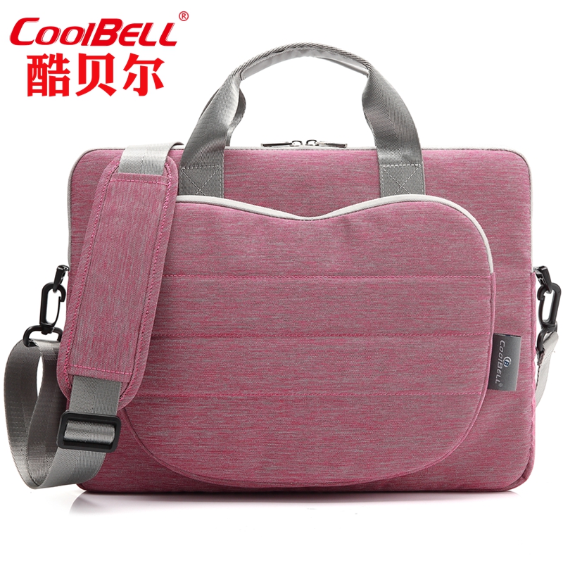 coolbell电脑包苹果超薄超轻笔记本包 12寸 13.3寸 15.6寸 尼龙防水料韩版包 时尚款单肩包