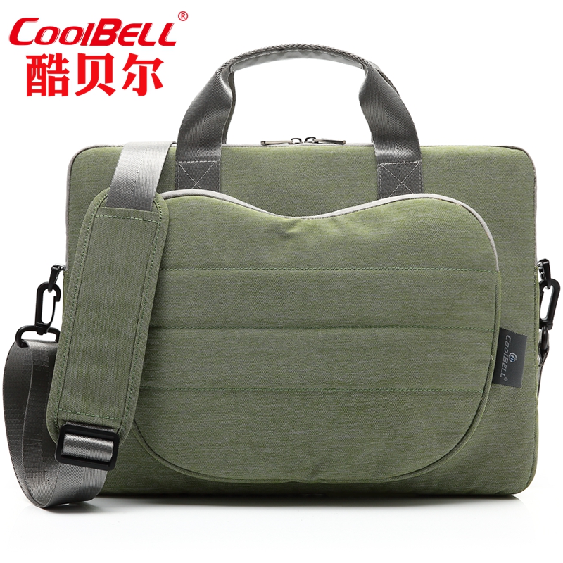 coolbell电脑包苹果超薄超轻笔记本包 12寸 13.3寸 15.6寸 尼龙防水料韩版包 时尚款单肩包