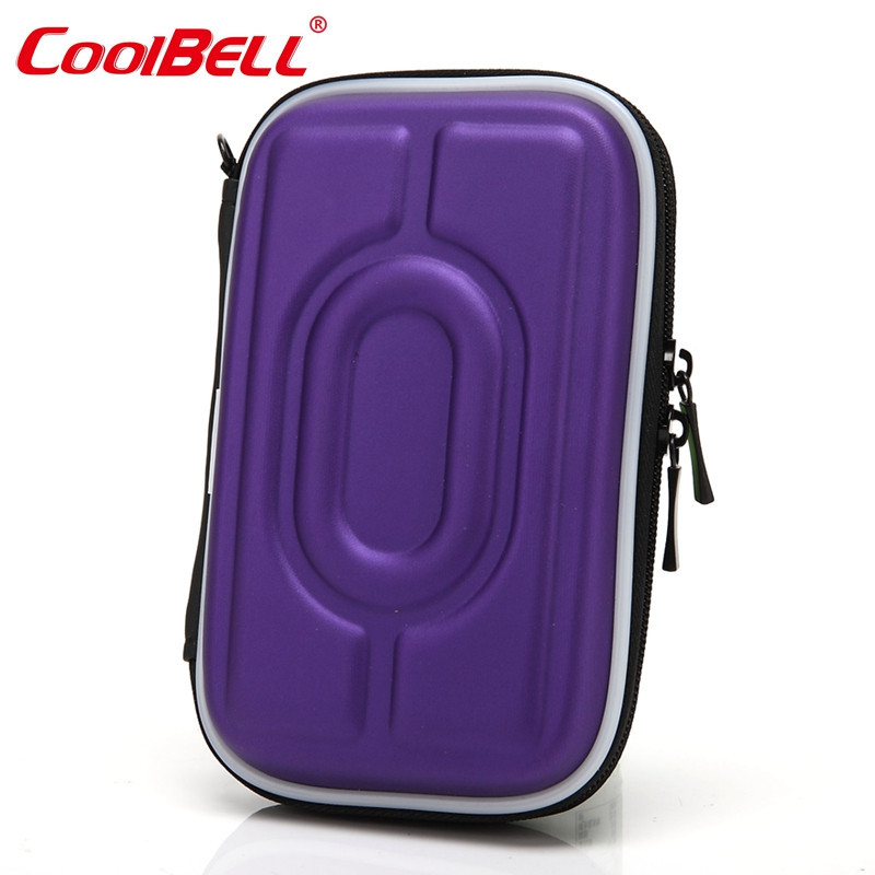酷贝尔coolbellPU料防震防水2.5寸移动硬盘/电源/数码收纳保护包内存卡手机卡收纳盒
