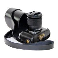 登品 for Fujifilm 富士 X-M1相机套 配肩带 富士X-A1 X-A2 富士XM1 保护套 油皮T 黑色