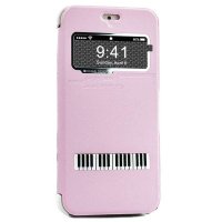 麦卡斯(mankis)适用iPhone5S保护套皮套苹果5手机壳免翻盖 魔幻钢琴系列 粉色