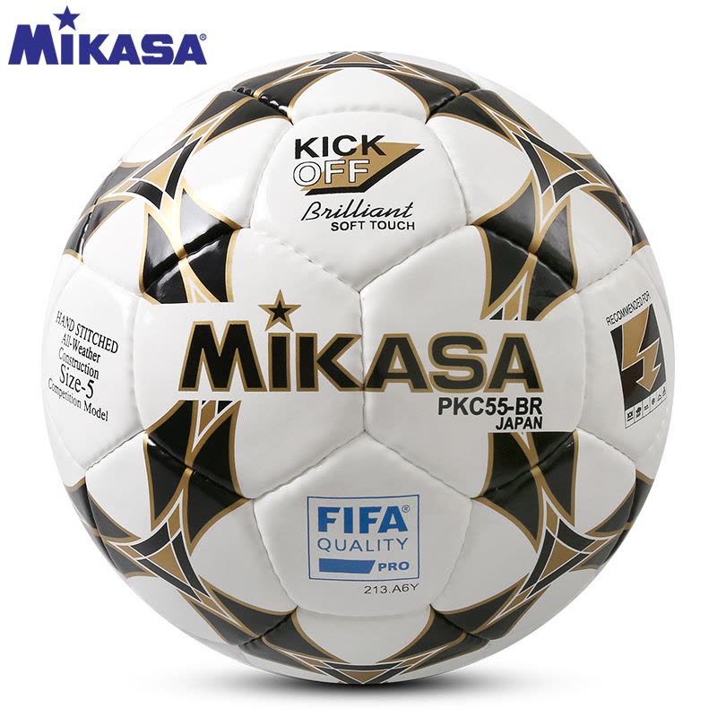 正品MIKASA/米卡萨5号足球成人青少年学生足球手缝PU比赛训练用球图片