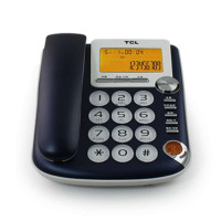 CL 207 电话机 免电池 大屏背光 双接口 大按键 老人机 （宝蓝色）
