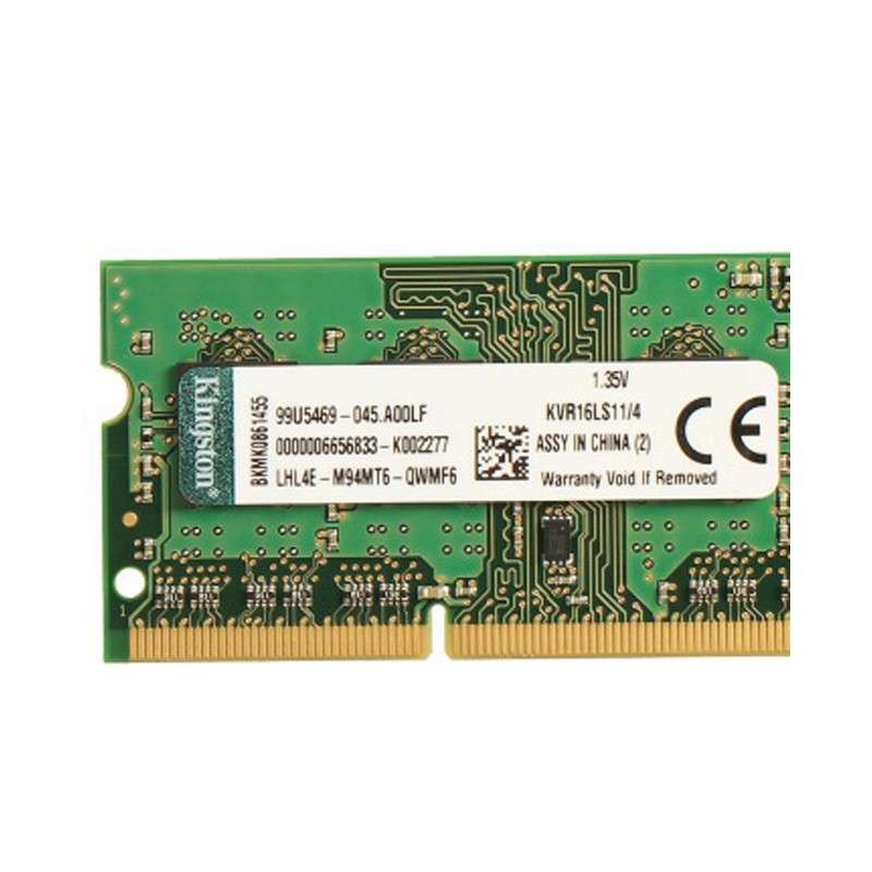 金士顿(Kingston)低电压版1.35V DDR3 1600 4GB 笔记本内存条