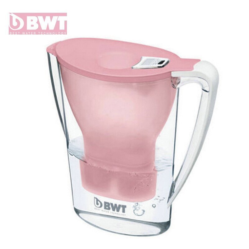 德国进口BWT倍世水壶净水壶过滤净水器净水杯2.7升 粉色 一壶一芯