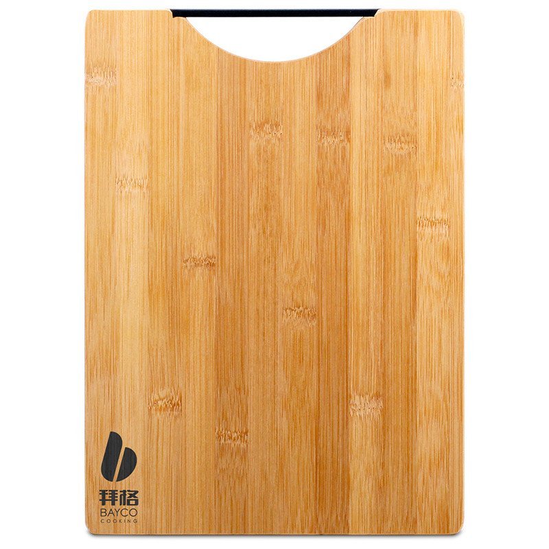 拜格加厚款家用碳化竹砧板34*24cm方形款1.8cm厚切菜板