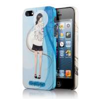 果立方(casecube)花样年华适用iPhone5/5s手机保护套手机壳苹果5保护壳外壳 蓝斑马纹女孩
