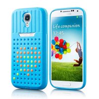 果立方(casecube)炫动系列 适用Galaxy S4 硅胶手机保护套i9500手机壳 天空蓝