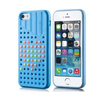 果立方(casecube)炫动系列 适用iPhone5/5s 硅胶手机保护套苹果5代手机壳 天空蓝