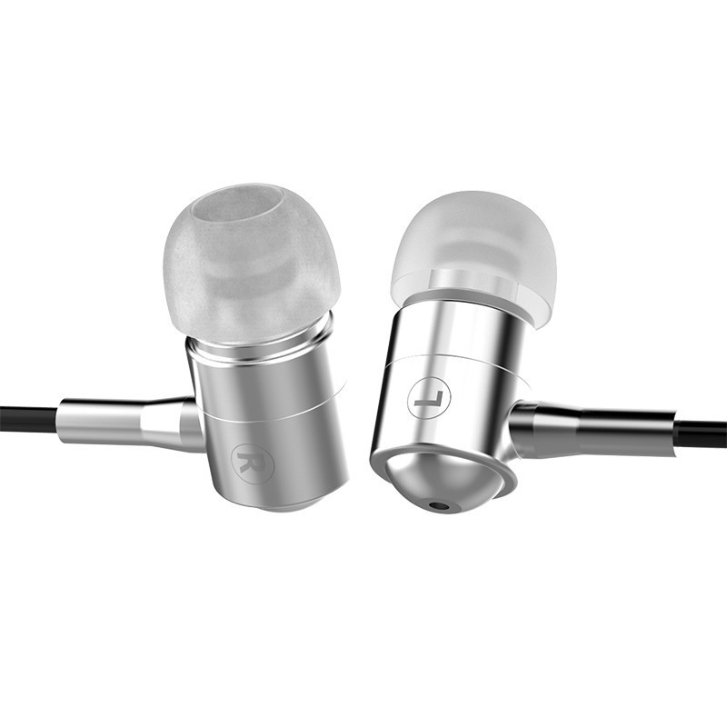 哈马（HIPPO）S3 金属重低音耳机入耳式耳塞立体声线控手机耳机 流光银