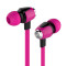 哈马 HS550 线控有线耳机 入耳式耳塞 立体声音乐耳麦 带麦克风话筒 粉色