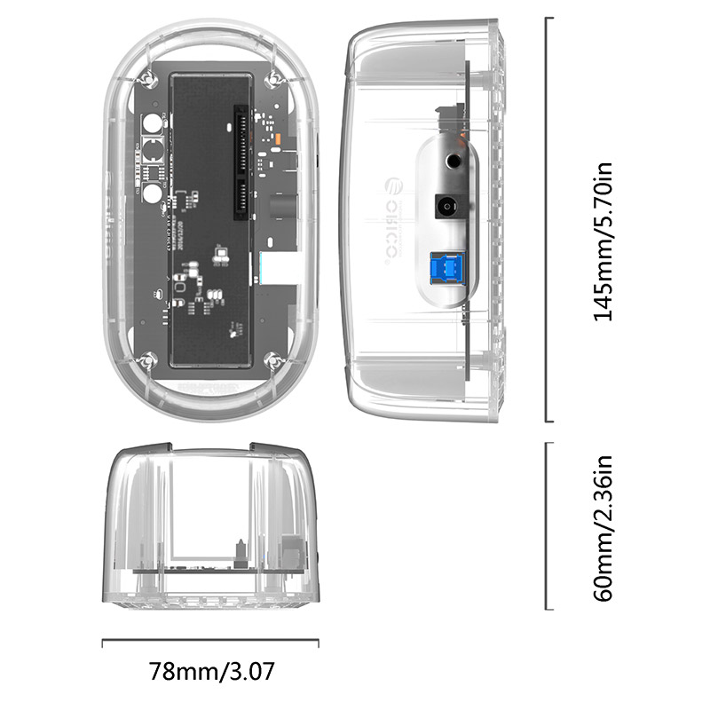 ORICO奥睿科 移动硬盘盒子外接2.5寸3.5寸usb3.0外置笔记本SSD硬盘底座