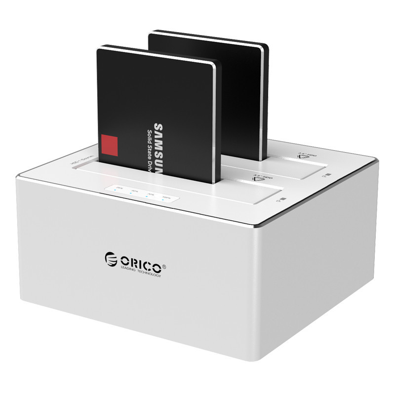 Orico/奥睿科 双盘位硬盘座USB3.0通用3.5/2.5寸串口拷贝移动sata硬盘盒