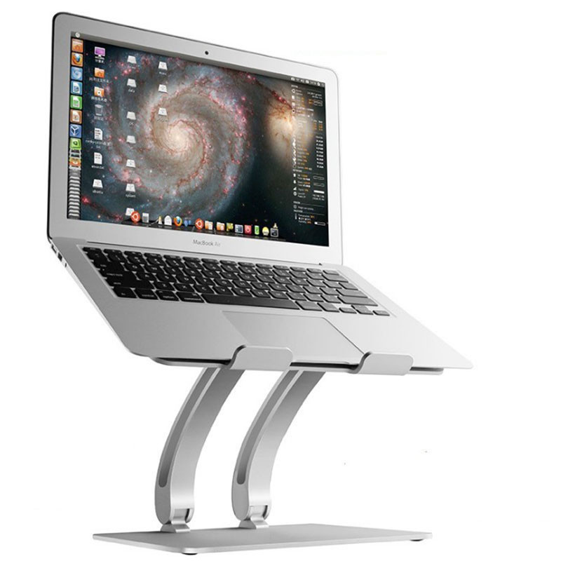 STW 笔记本支架托 桌面升降简约折叠式铝合金苹果mac电脑架 散热支架 Macbook笔记本电脑支架 太空灰