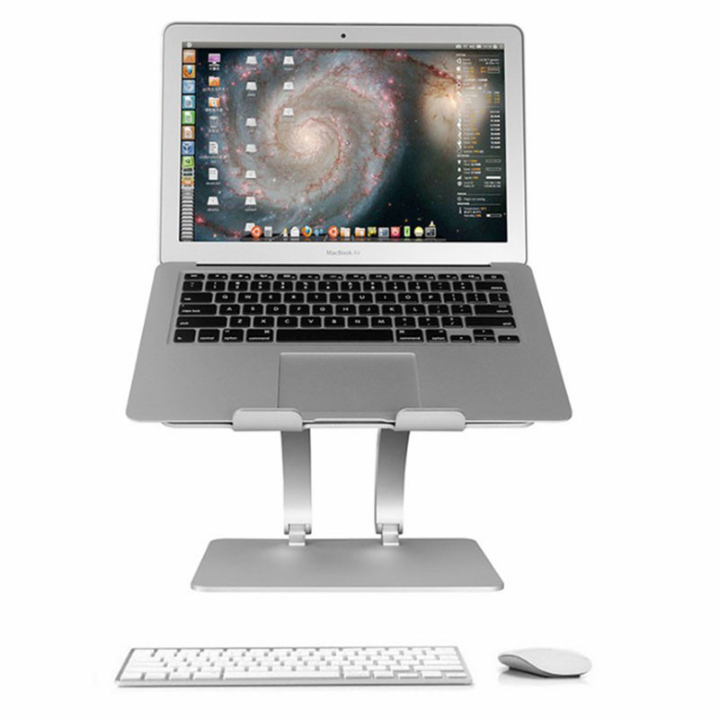 STW 笔记本支架托 桌面升降简约折叠式铝合金苹果mac电脑架 散热支架 Macbook笔记本电脑支架 旋转款