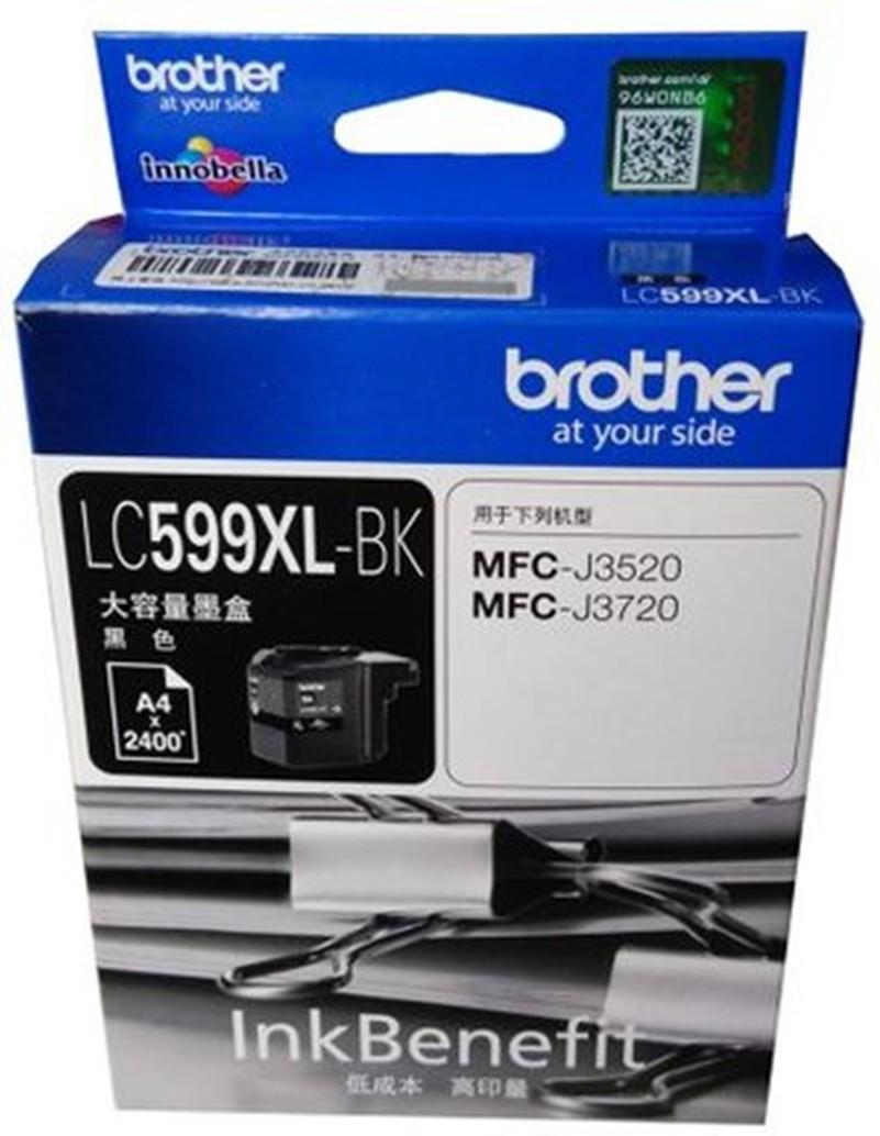 原装 兄弟 LC 599XL-BK 墨盒 适用机型 MFC-J3720 J3520