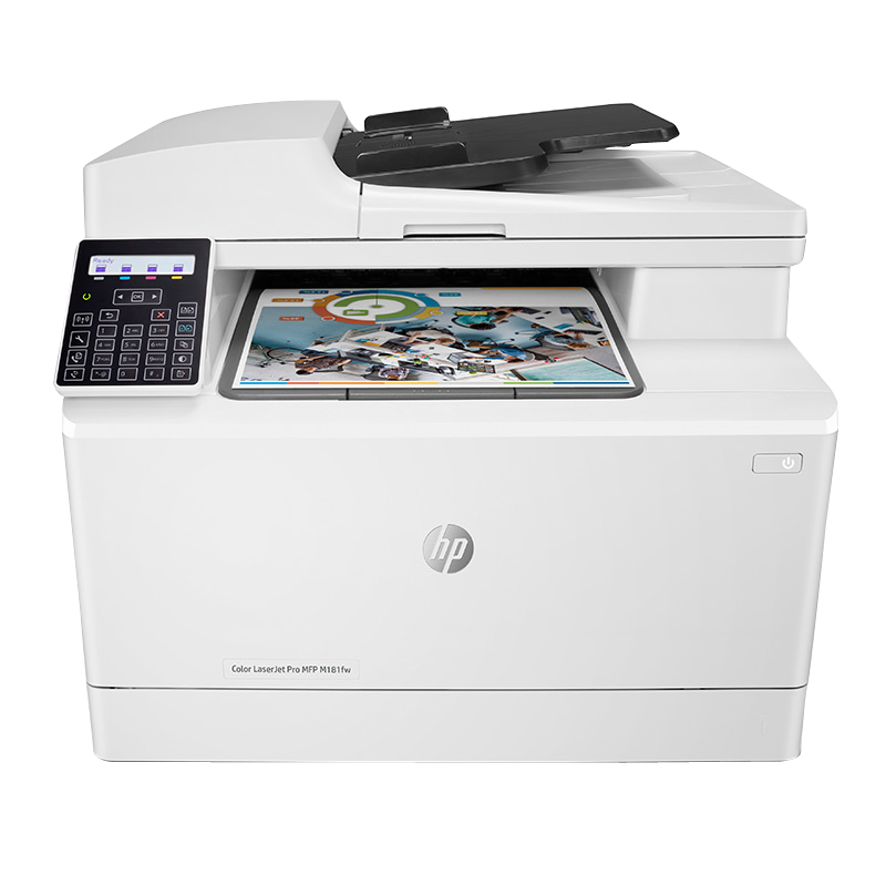 惠普HP LASERJET PRO M181FW A4彩色激光一体机无线打印复印一体机打印复印扫描传真增值税专用发票