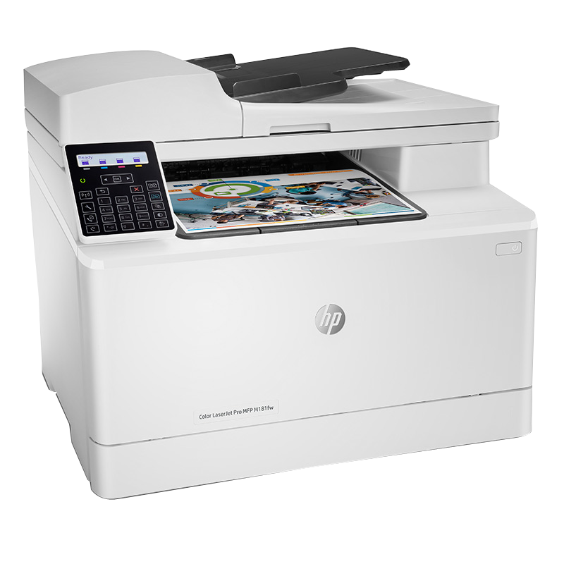 惠普HP LASERJET PRO M181FW A4彩色激光一体机无线打印复印一体机打印复印扫描传真增值税专用发票