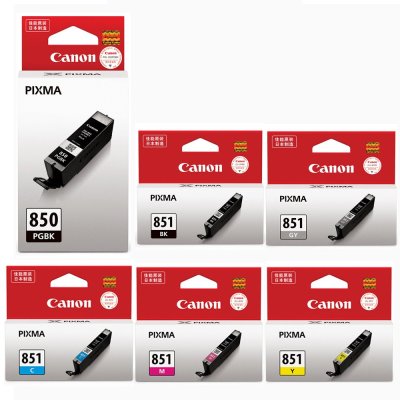 佳能(Canon) PGI-850PGBK 墨盒 CLI-851 墨盒(适用MG6400 7180 6380 5480
