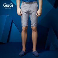 G&G 男士西装短裤 薄款5分裤 休闲时尚修身短裤经典男装夏季中裤