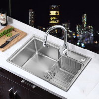 ARROW箭牌卫浴不锈钢水槽大单槽厨房水池洗菜盆送沥水篮 组合套装 AE5502