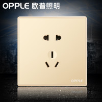 欧普照明OPPLE 86型电源插座 5五孔开关插座 空调面板套餐家用墙壁 金Z其他